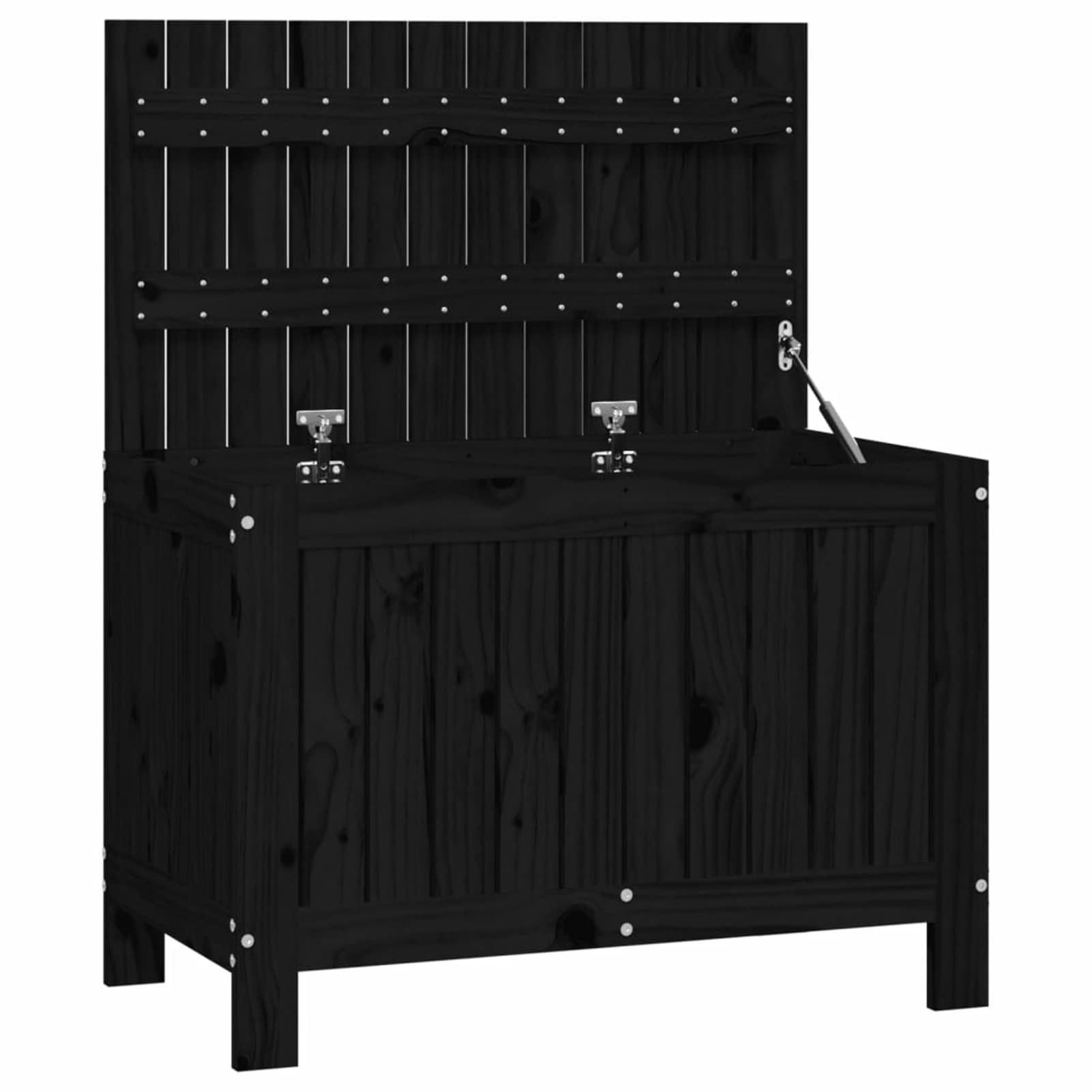 Gecheer Scatola portaoggetti da giardino, 76 x 42,5 x 54 cm, in legno massello di pino, cassapanca per esterni, organizer per attrezzi da giardino, cassapanca per cuscini, balcone, piscina, terrazza