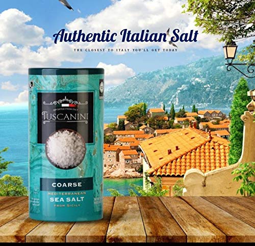 Tuscanini, Coarse Mediterranean Sea Salt, 16Oz Tube, From Sicily Italy #TOP2