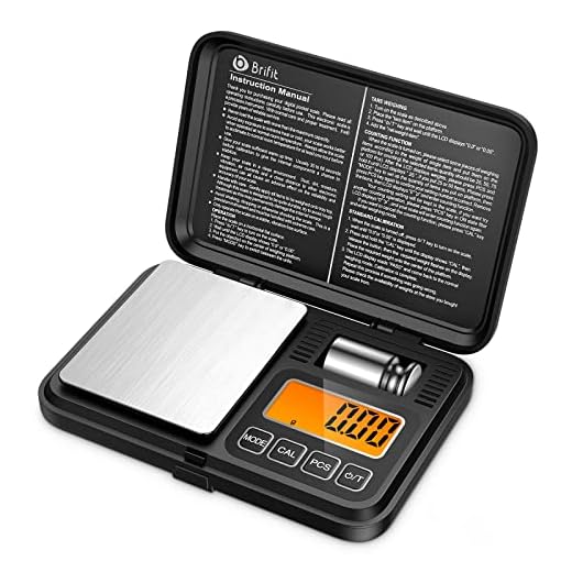 Brifit Fickvåg, 200 x 0,01 g finvåg, digitalvåg, gramvåg, guldvåg, myntvåg, med en 50 g rostfritt stål kalibreringsvikt, LCD-display, tarfunktion, bil från funktion (svart)
