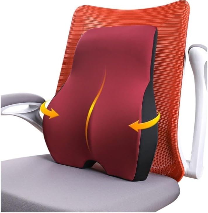 VIDI Office Memory Long Sitting Waist Cushion Polyester Support Pillow(Gray)