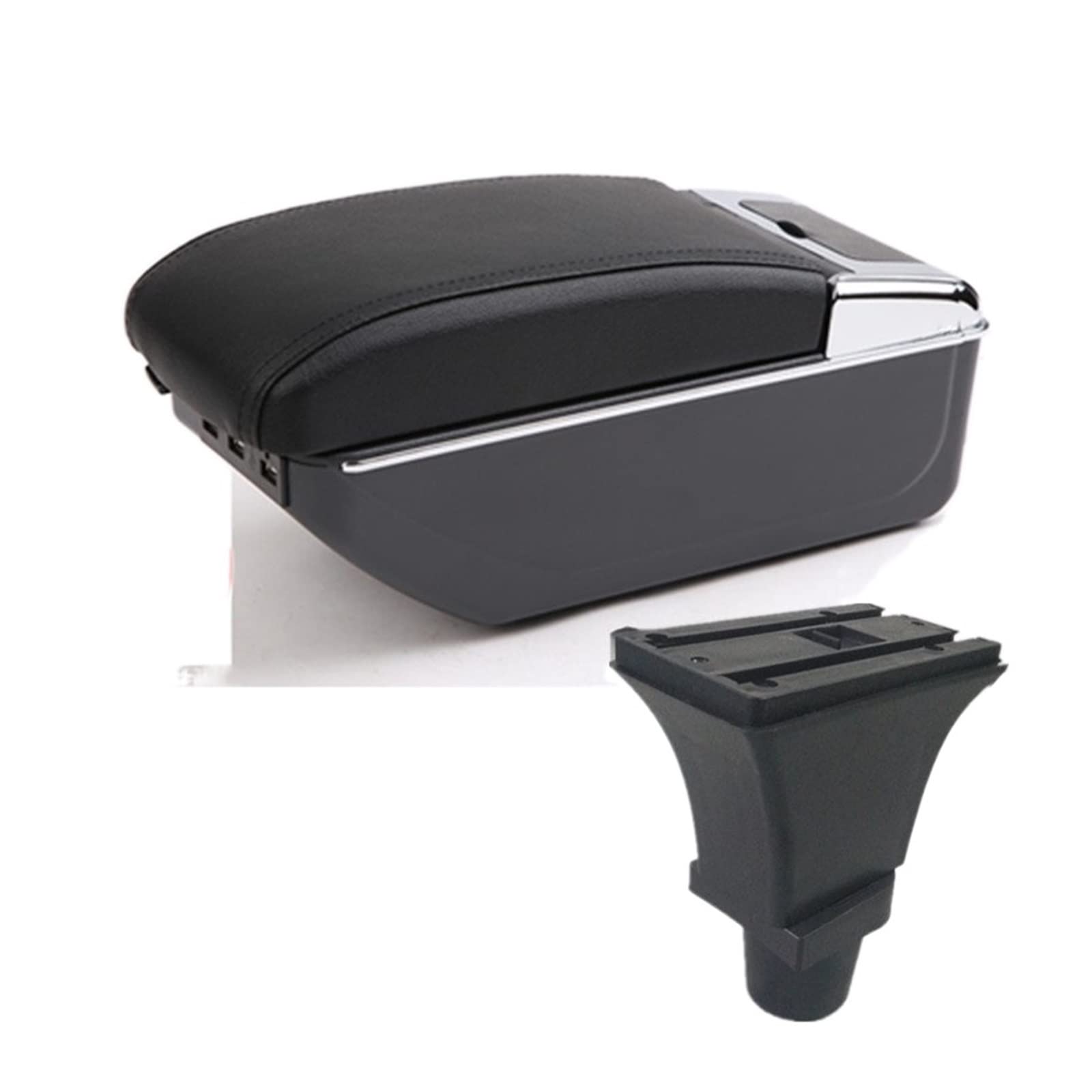Car Armrest Box For Fiat 500 Armrest Box Central Store Content Storage Box With Cup Holder Ashtray USB Interface(D2 7USB)