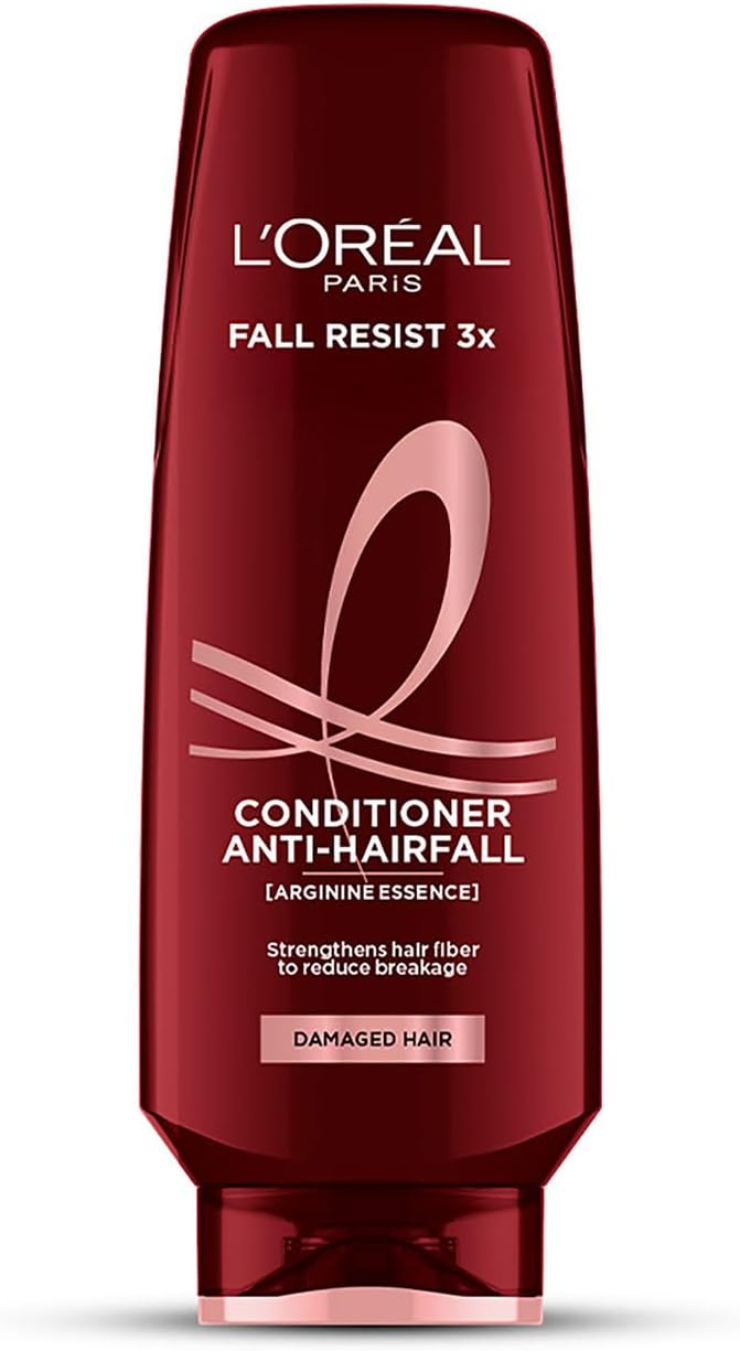 L'Oréal Paris Anti-Hair Fall Conditioner, Reinforcing & Nourishing for Hair Growth, For Thinning & Hair Loss, With Arginine Essence and Salicylic Acid, Fall Resist 3X, 180/192.5 ML (Weight May Vary)