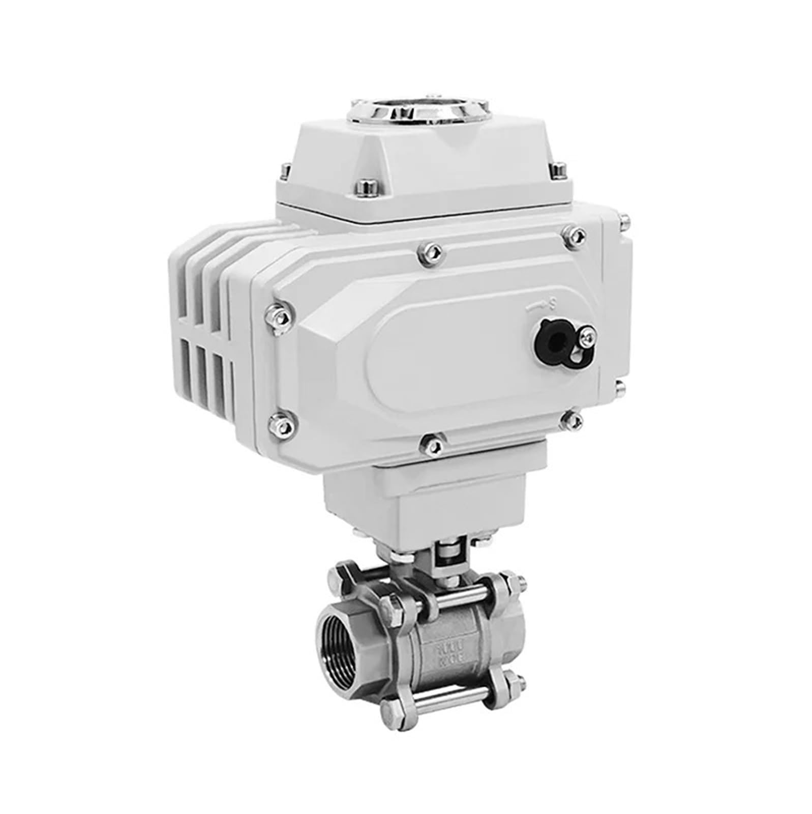 QAZYUIENW 50 Two-way high platform electric ball valve stainless steel Q911F-16P internal thread ball valve IP65(24VDC)