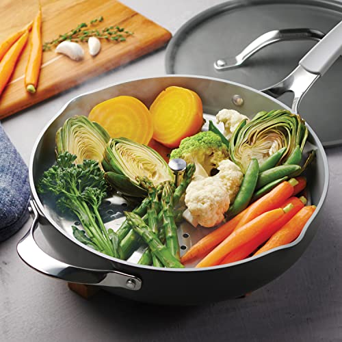 Image of Tramontina All-in-One Plus Pan Set, 5-Quart Ceramic Non Stick Cooking Pan