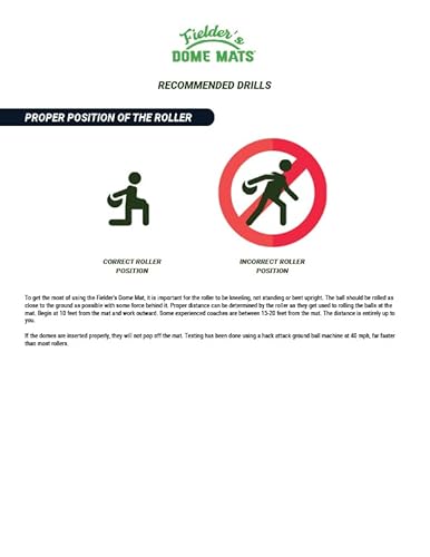 Fielder's Dome Mat - Baseball And Softball Practice Training Equipment For Improved Fielding, Catching, Agility, Hand-Eye Coordination, Focus And Reaction Sports Speed Skills Development. #TOP2