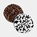 ZSKunity Animal Print Fleece Beret, Women's Autumn Winter Fashion Leopard/Cow Print One-Size Warm Artist Hat (Zebra White,One Size)