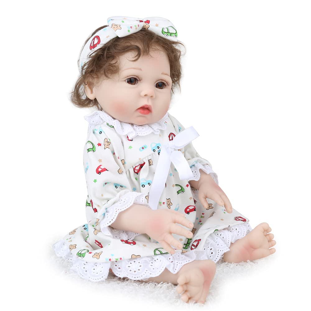 CHAREX Lifelike Reborn Baby Dolls Silicone Full Body Girl 18 Inch Realistic Newborn Baby Dolls
