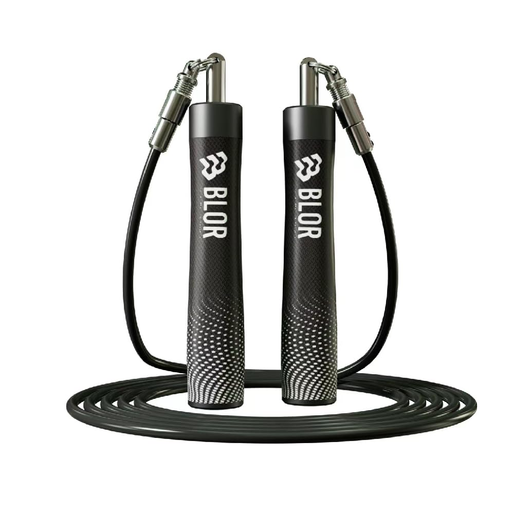 Blor Heavy Speed Jump Rope In Poliuretano PVC Maniglie Ergonomiche Antiscivolo Ideali Per Perdita Peso Boxe Crosstraining Doppio Cuscinetto Kit Regolazione