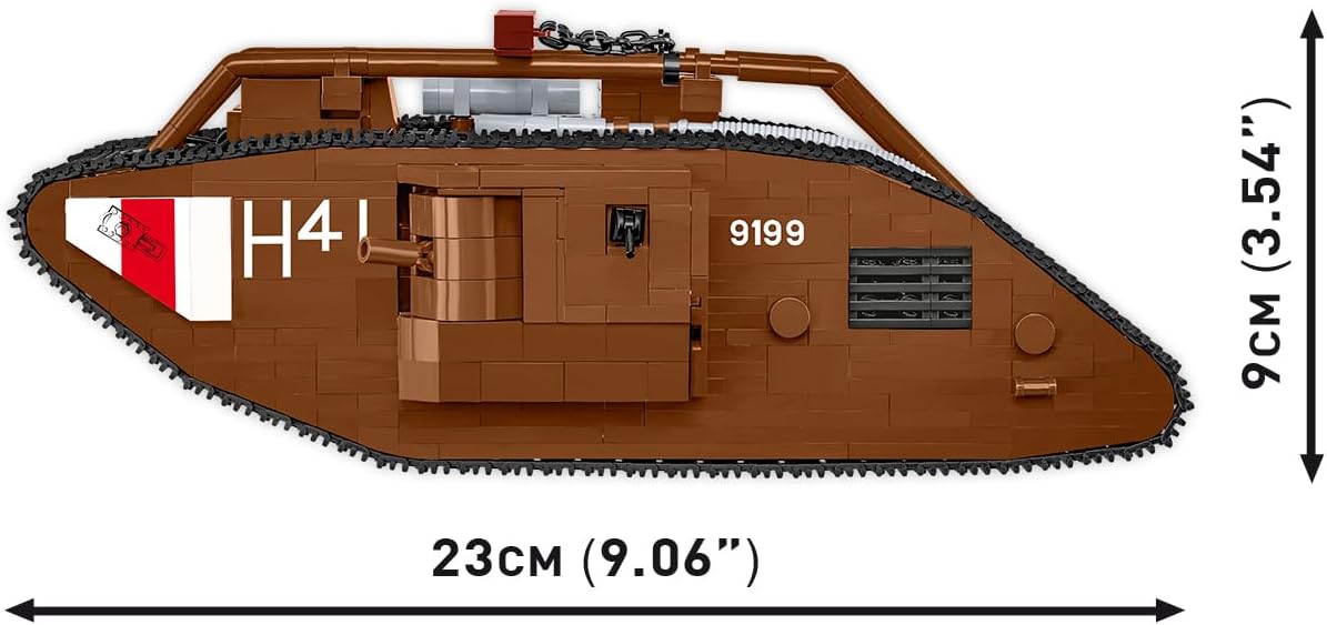 COBI Historical Collection Great War Mark V (Male) no. 9199 Tank Building Set, 844 Pieces