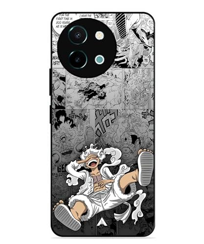 Image of Premium Anime 2 Case for Vivo Y38 (Glossy Finish) Soft-Touch Metal TPU Back Cover, Shockproof, Designer, Aesthetic Mobile Phone Case