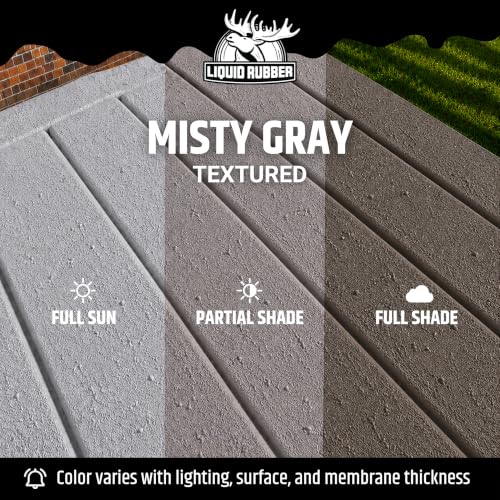 Image of Liquid Rubber Polyurethane Deck Coating - Textured, Misty Grey, 1 Gallon