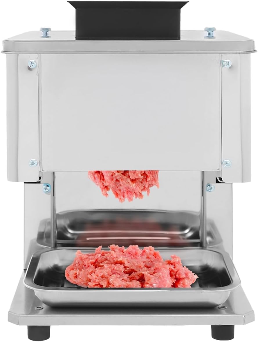 Commercial Electric Meat Slicer Machine, 1500W 10mm Thickness Meat Cutter Shredded Machine for Home Kitchen, Restaurant, Supermarket, 430 Stainless Steel |330lbs/h (10mm)