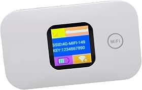 Sanpyl 4G 5G WiFi Mobile Hotspot, Router WiFi Portátil de Alta Velocidade de 300mbps Conectar até 10 Dispositivos, Com Bateria de 2100mAh, para Camping de Viagem Em Casa