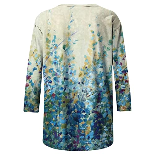 Casaco de moletom estampado de algodão com gola redonda e manga 3/4 para mulheres outono inverno men