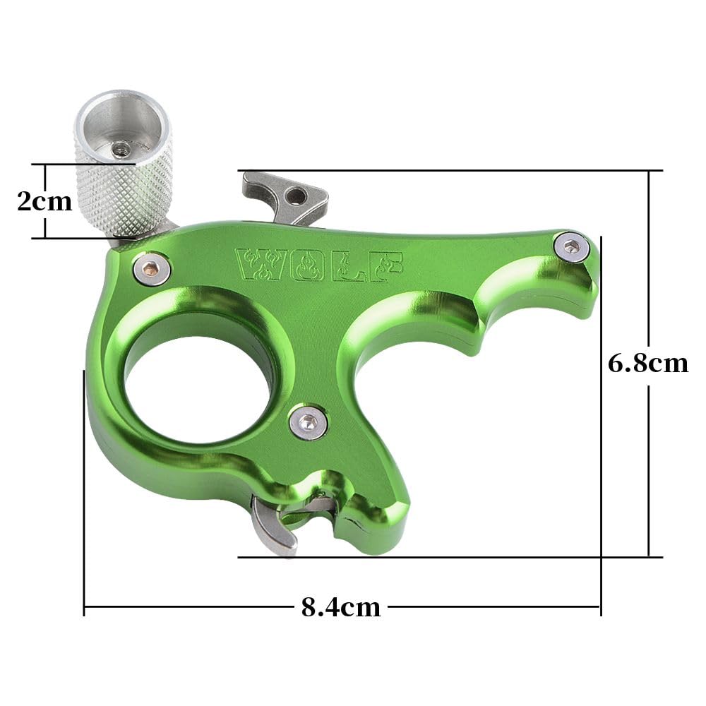 Pulgar Bow Release Aleación de Aluminio Bow Release 3 Dedos Tiro con Arco Compuesto Bow Release Ayudas
