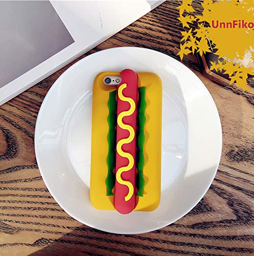 Unnfiko 3D Hot Dog Case Compatible With Iphone 11 Pro Max, Creative Cool Fun Cartoon Hamburger Soft Silicone Case Rubber Bumper Protection Cover (Hot Dog, Iphone 11 Pro Max) #TOP1