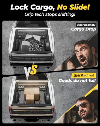 Image of 3W Truck Bed Mat for Chevy Silverado EV & GMC Sierra EV /Denali 2024-2026 | TPE Custom-Fit All-Weather Liner Blocks Mud & Spills for Silverado EV, Sierra EV & Sierra EV Denali