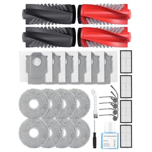 27-teiliges Zubehörset für Roborock Saros 20/10R Saugroboter – Ersatzteile mit Hauptbürsten-Sets, Staubbeuteln, Wischtüchern, HEPA-Filtern, Seitenbürsten, 200 ml Reinigungsmittel u.v.m.