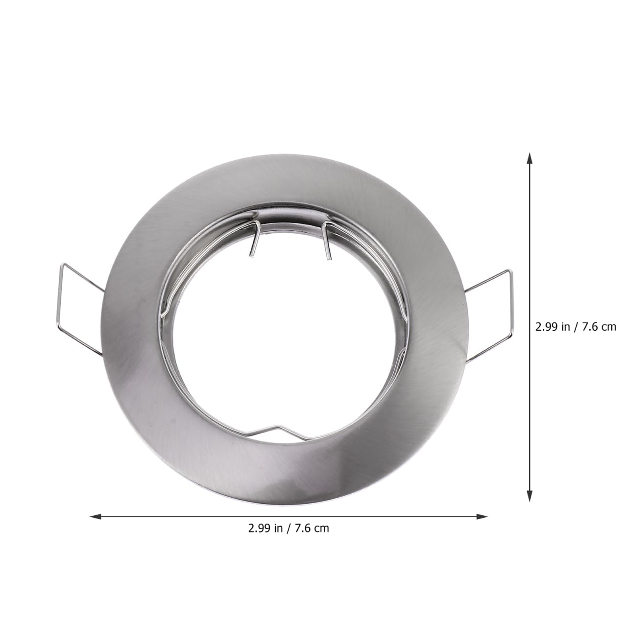 8-Piece Zinc Alloy Ceiling Light Frame Set - Recessed GU10 Lamp Holders, Silver, 2.99x2.99x0.78 Inch