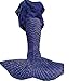 DDMY Mermaid Tail Blanket For Kids Teens Adult Handmade Wave Mermaid Blankets Crochet Knitting Blanket Seasons Warm Soft Living Room Sleeping Bag Best Birthday Christmas gift 74''x35''