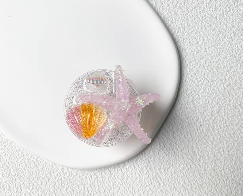 Ocean Style Expandible Collapsible Mobile Phone Grip Stand Holder for Smartphone Tablet Cell Phone Accessory (Ocean Pink)