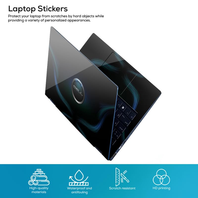 Image of Galaxsia DSGN 776 Full Body Laptop Skin Bubble-Free| Laminated & Removable | HD Quality Sticker for Laptops Upto 15.6 Inches Compatible with DELL