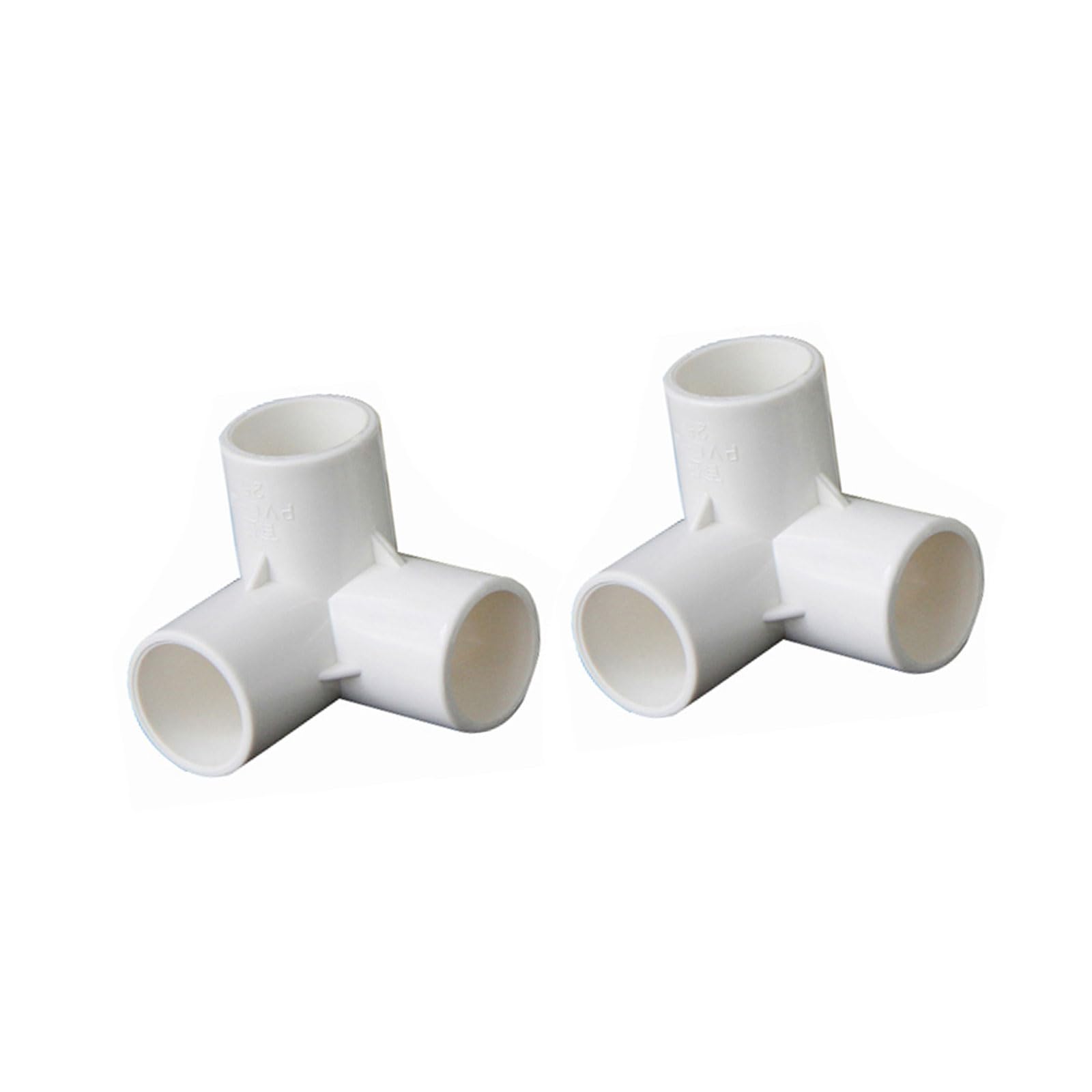 2pcs 3 Way PVC Elbow Fittings 90 Degree Elbow Connectors Corrosions Resistant Fittings Upgrades for Furniture &