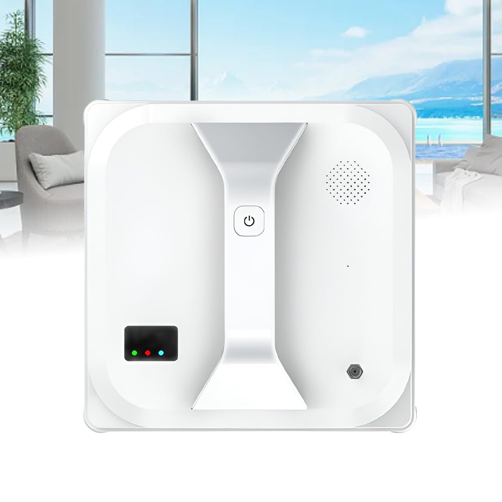 FHRKA Smart Window Vacuum Cleaner, Square Automatic Robot Window Cleaner, 3000PA Strong Suction and Support Remote Control