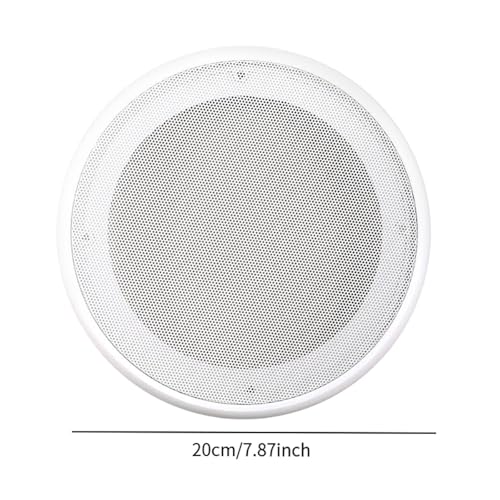 BaotyJie Cubierta de Altavoz de Techo Blanca, Rejilla Redonda para Altavoz, Montaje en Superficie, Multiusos, para Altavoces de Coche, Accesorios para, 6.5inch - imagen 2