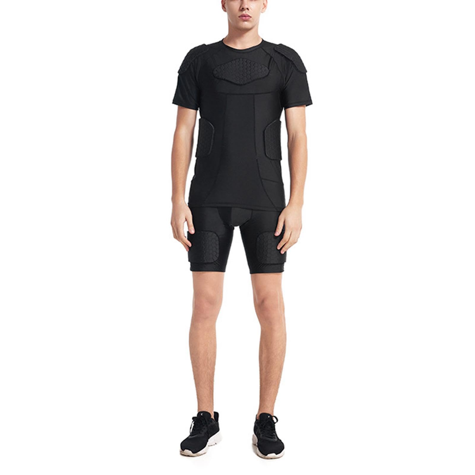 Perfeclan Pantalones Cortos Protectores de Fútbol con Acolchado EVA para Muslos y Protección contra Impactos
