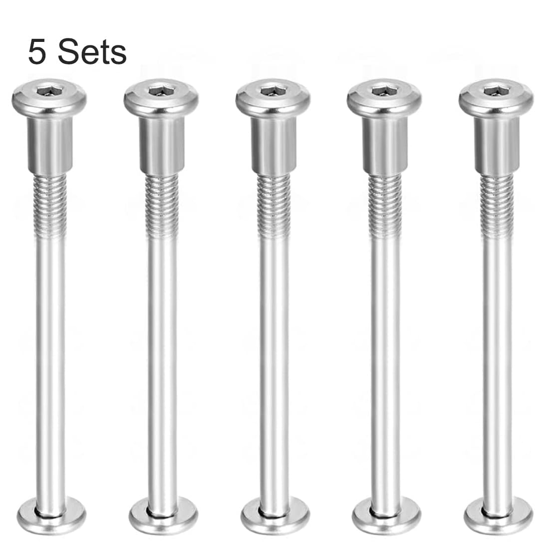 TA-VIGOR 5 Sets Furniture Connecting Screws Bolts, M6 x 85mm Binding Screws Posts Belt Buckle Binding Bolts - Image 4