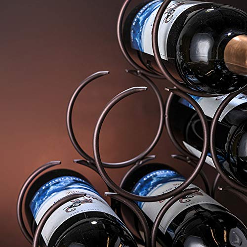 Soporte para botellas metal 6 lugares negro miniatura 5