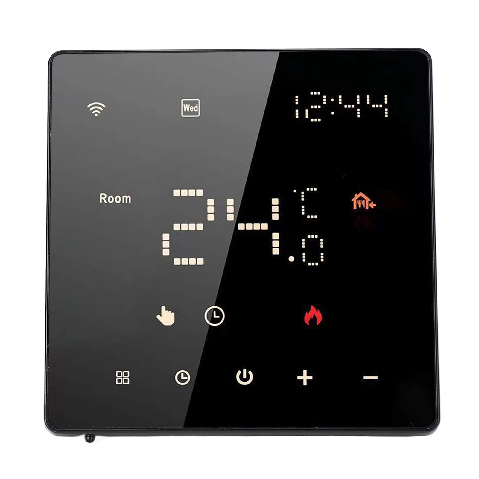 Termostato Doméstico Termostato Inteligente con Pantalla Táctil Digital Control de Aplicación WiFi Controlador de Temperatura Programable de 100 a 250 VCA para Uso Doméstico en Interiores