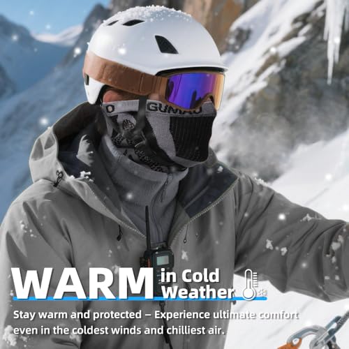 Image of Winter Neck Gaiter Warmer Scarf Cold Weather Windproof Face Mask for Man & Women - Ski Mask for Outdoor Sports
