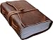 Antique Dark Brown Crazy-Horse Wax Leather Journal (Handmade) - Leather Cord Coptic Bound and leather tie closure -SPECIAL OFFER NOW + 10% OFF!