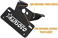Vista 3 de RANSOTO Soporte de montaje para placa de matrícula compatible con Honda Grom MSX125 2017 2018 2019 2020 Instalación rápida, material de aluminio