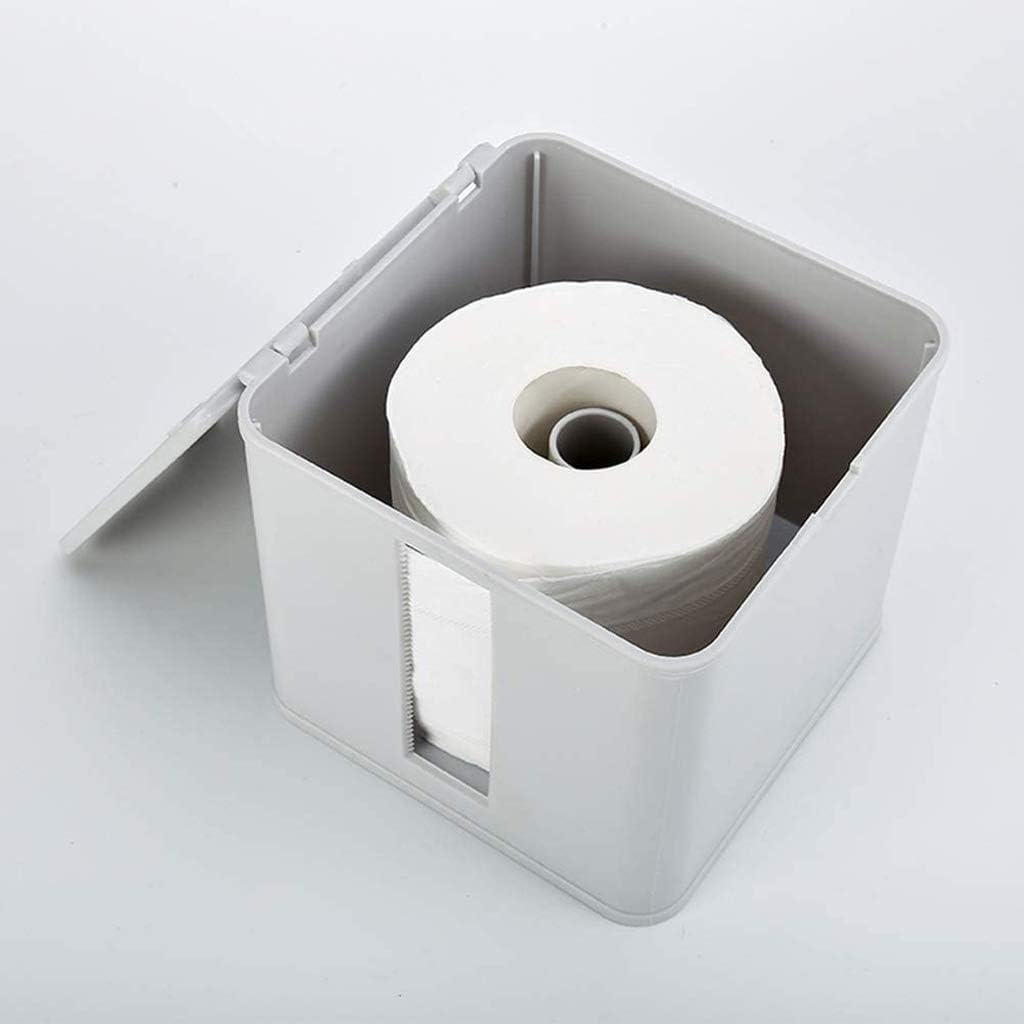 Toilet Paper Holder,Toilet Paper Storage,Bathroom Tissue Box, Toilet Paper Holder, Toilet Tray, Punch-Free Waterproof Paper Tube