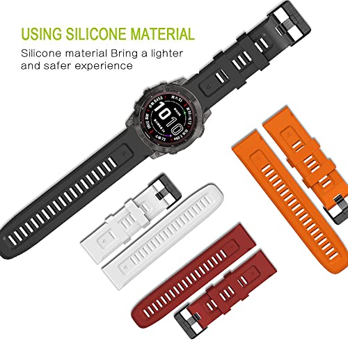 Correa de silicona transpirable antifricción para Garmin Fenix 5X Plus 6