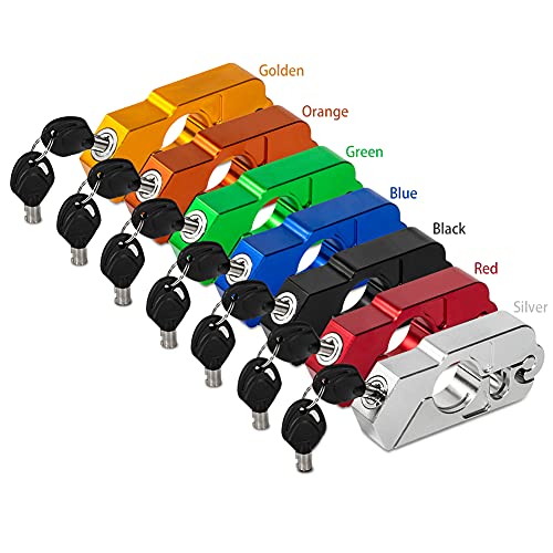 Soosee Motorcycle Lock - Universal  Alloy Cnc Motorcycle Handle Throttle Grip Security Lock With 2 Keys To Secure A Bike, Scooter, Moped Or Atv In Under 5 Seconds #TOP1