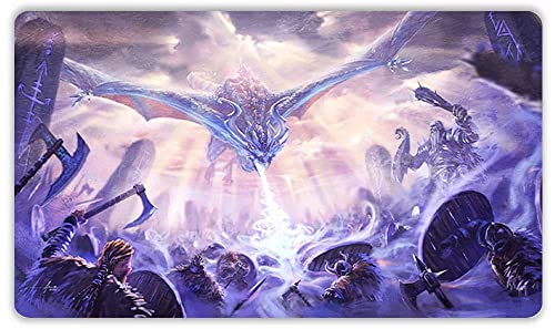 Paramint Ice Dragon (Stitched) - Mtg Playmat By Asur Misoa - Compatible For Magic The Gathering Playmat - Play Mtg, Yugioh, Tcg - Original Play Mat Art Designs & Accessories #TOP28