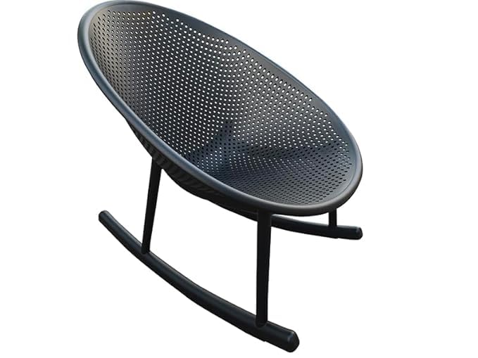 'Amaze' Plastic Rocking Oscillating Black Chair Relax Lounge Deck Chair Suitable for Senior Relaxation,Wellness Spaces-image-49