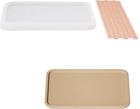 BOOWAN NICOLE Rectangular Tray Silicone Molds, 11.8 x 7.7 inch Storage Tray Silicone Mould for Jesmonite Concrete Cement Handmade Home Decorations