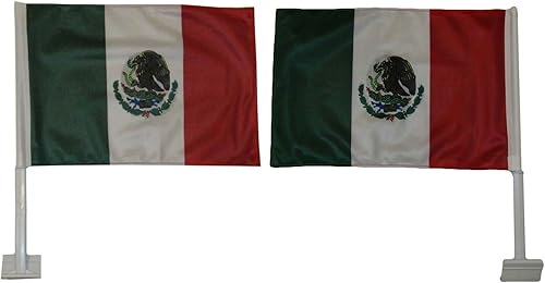 Premium Lot of 12 12x18 Mexico Country Rough Tex Knit Double Sided 12"x18" Car Flag