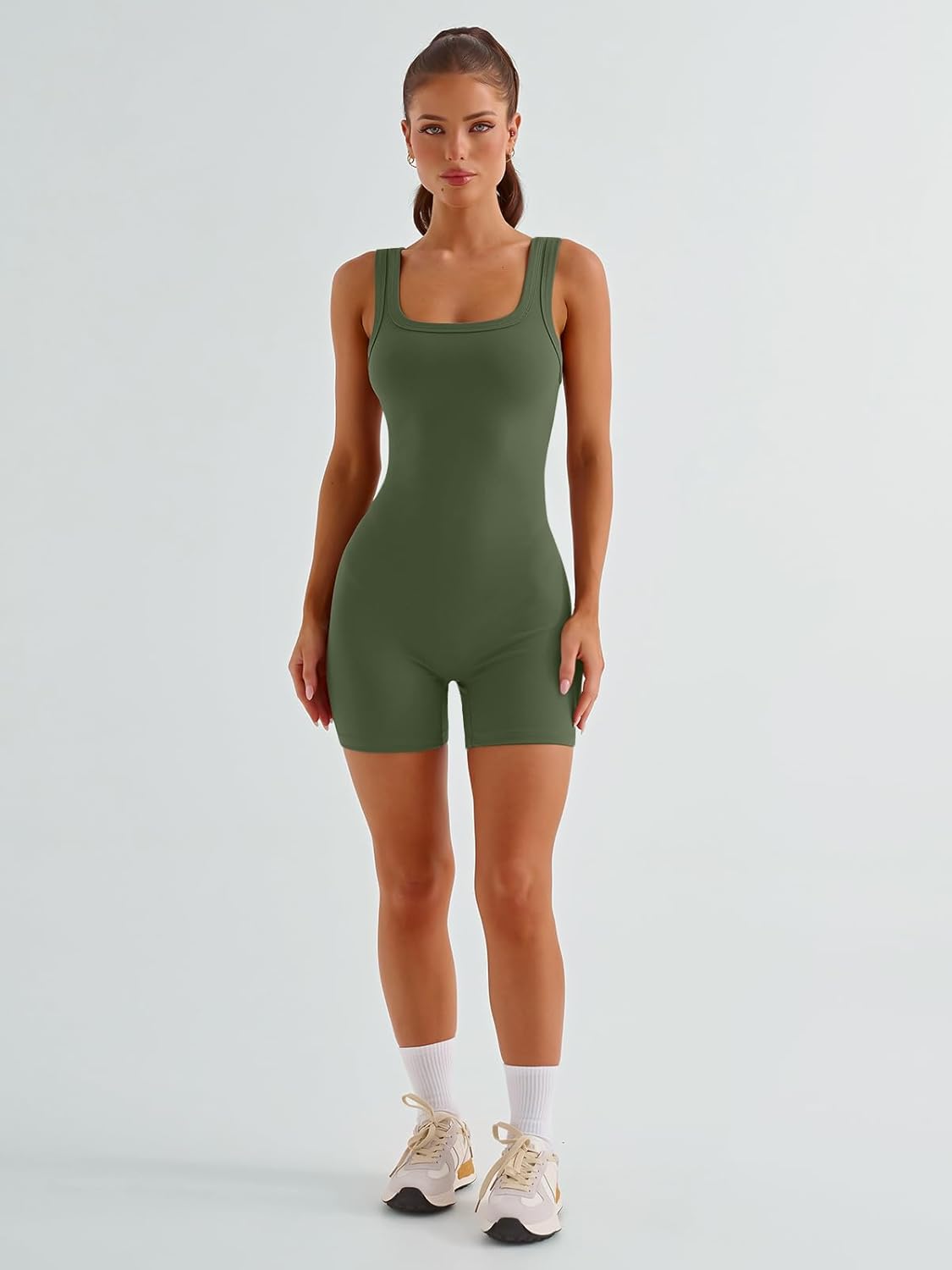 AUTOMET Women's One Piece Jumpsuits Short Bodysuit Workout Rompers Summer Outfits Gym Yoga Beach Fashion Clothes 2026 - Image 2