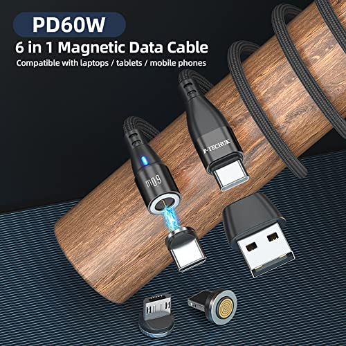 P-TECHUK 60W Super Fast USB C Magnetic Charging Data Cable - Image 2