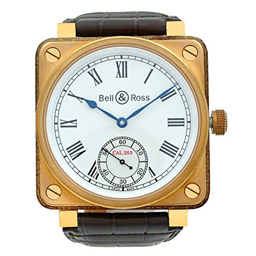 Bell & Ross Instrument De Marine Bronze Wood Manual Wind Watch BR01-CM-203