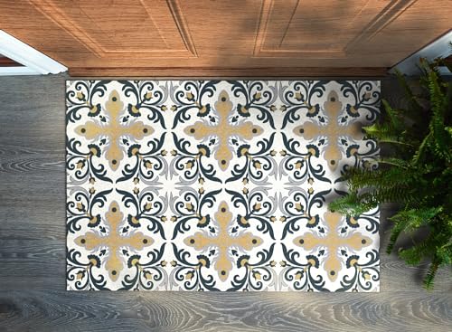 Tapis décoratif géométrique Tulup pour une entrée propre