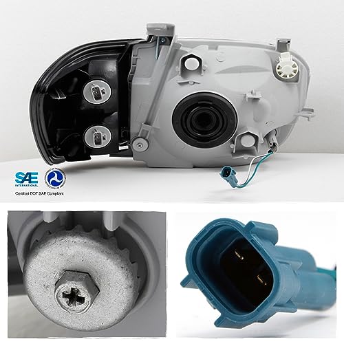 AKKON - For 2005 2006 Toyota Tundra Double | Crew Cab Headlights With Corner Lights Driver + Passenger Side Pair