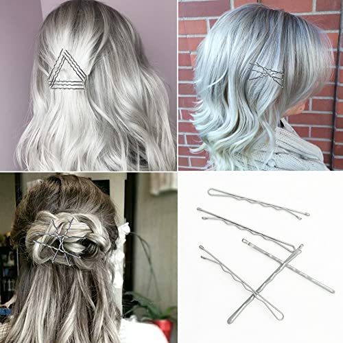 image for 330 Pcs 2.2 Inch Hair Bobby Pins Silver With Box, Silver Bobby Pins Fo