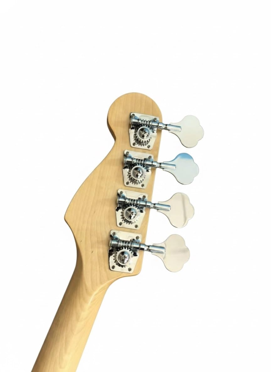 Basso elettrico con corpo in mogano massello naturale, pickup PJ, opzioni e senza tasti(Fretless)